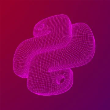 Python code language sign Stock Illustration