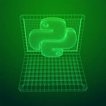 Python code language sign Stock Illustration