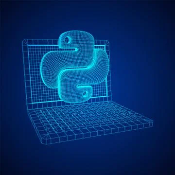 Python code language sign Stock Illustration