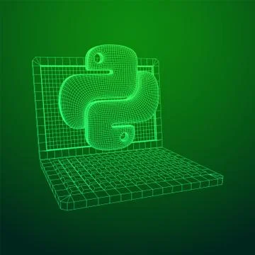 Python code language sign Stock Illustration
