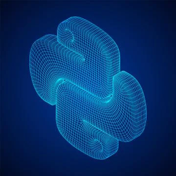 Python code language sign Stockillustratie