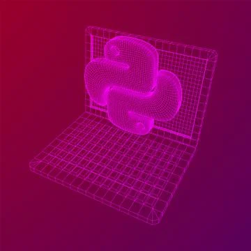 Python code language sign Stock Illustration