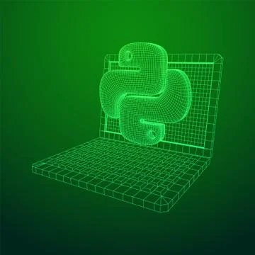 Python code language sign Stock Illustration
