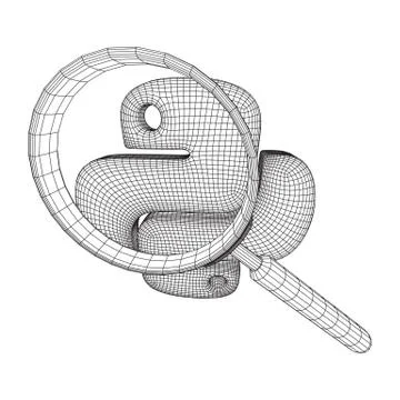 Python code language sign Stock Illustration