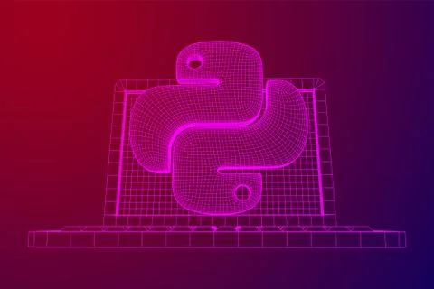 Python code language sign Stock Illustration