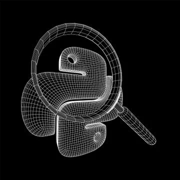 Python code language sign Stock Illustration