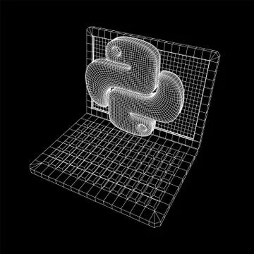 Python code language sign Stockillustratie