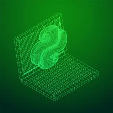 Python code language sign Stock Illustration