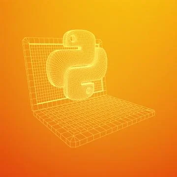 Python code language sign Stock Illustration