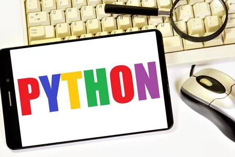 Python. Computer programming language. Stock Photos