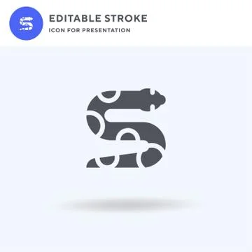 Python icon vector, filled flat sign, solid pictogram isolated on white, logo Stock Illustration