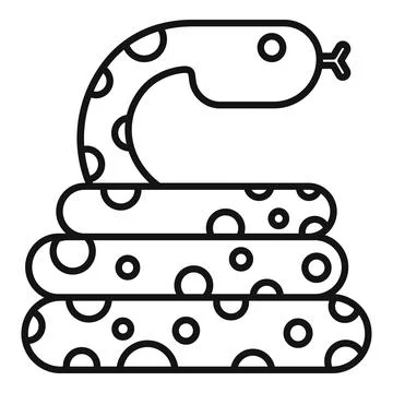 Python logo forming a pile with three levels and a snake on top Stock Illustration