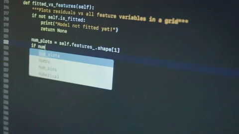 Python Machine Learning Code Typing Stock Footage 167347318