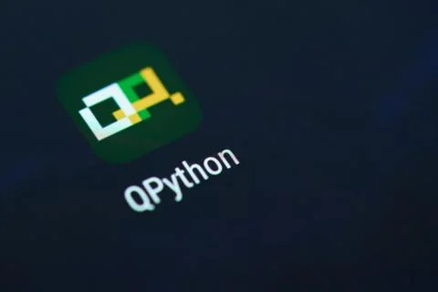 Python programming application icon Stock Photos