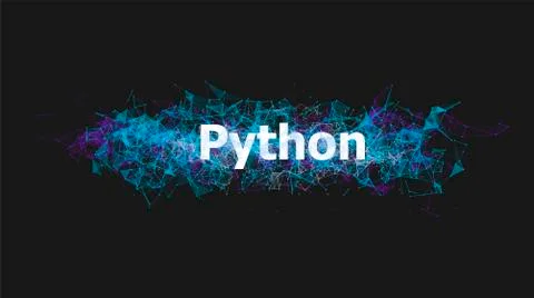 Python programming with colorful plexus design Stock Illustration