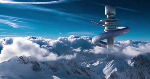 Python Scepter in the Snow Mountain Video stock 295628556