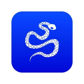 Python snake icon digital blue Illustration