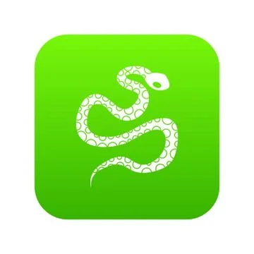 Python snake icon digital green Illustrazione stock