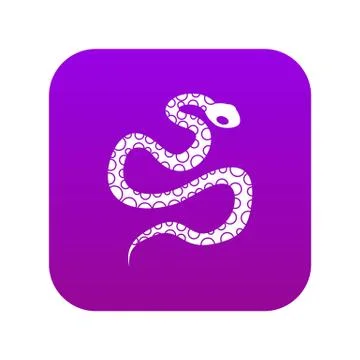 Python snake icon digital purple Illustration