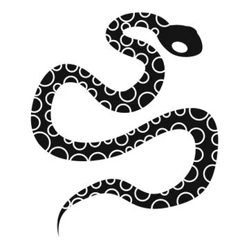 Python snake icon, simple style Stock Illustration