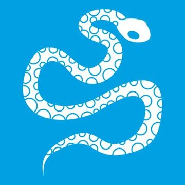 Python snake icon white Illustrazione stock