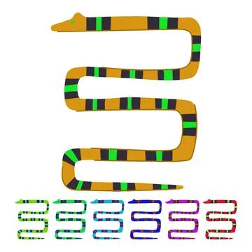 Python snake oriental vector cartoon graphic Stockillustratie