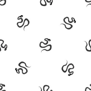 Python snake pattern seamless black Stockillustratie