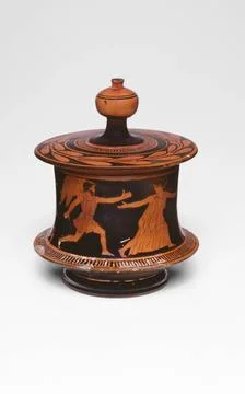 Pyxis (Container for Personal Objects) 450 BCE 440 BCE Greece. This pyxis,... Stock Photos