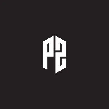 PZ Logo monogram with hexagon shape style design template Stock Illustration