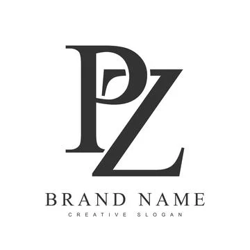 PZ trendy logotype template. Initial letter p and z classic font style. Cre.. Stock Illustration