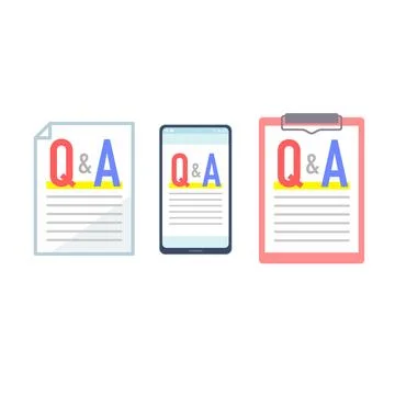 Q and A Stock Illustration