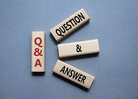 Q and A - Question and Answer. Wooden cubes with words Q and A. Beautiful g.. Stock Photos