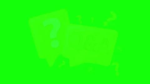 Q and A Speech Bubble Animation with Question Marks on Green Screen Stock Footage 341675186