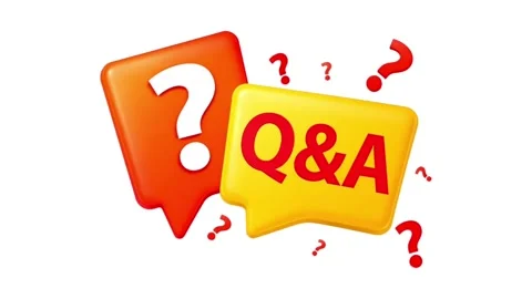 Q and A Speech Bubble Animation with Question Marks on White Background Stock Footage 341675377