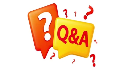Q and A Speech Bubble Animation with Question Marks on White Background Stock Footage 341675400