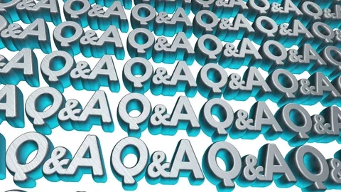 Q and A text Stock Footage 81113460