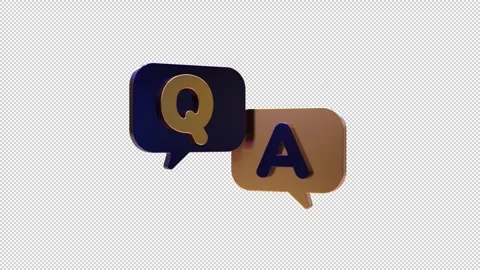 Q and A titanium icon 库存影片 295561427