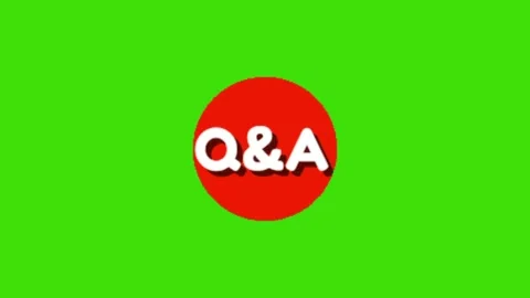 Q&amp;A animation on green background Vidéo 329969985