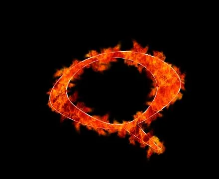 Q burning. Stock Illustration