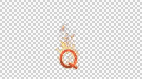 Q - Burning letter Stock Illustration