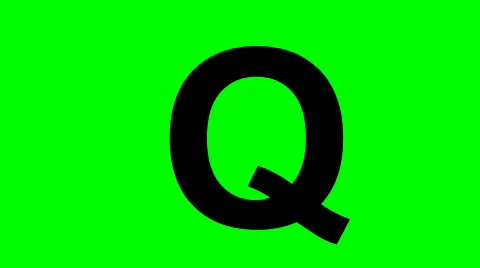 "Q" Chromakey Green Screen Animated Fire Snow Water Explosion Lettering Stock Footage 133176