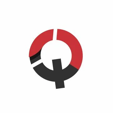 Q, CQ, QC, IQ initials modern technology logo and vector icon Stock Illustration