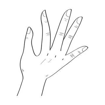 Q hand expression Stock Illustration
