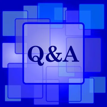 Q&amp;A icon. Internet button on abstract background.. 库存插图