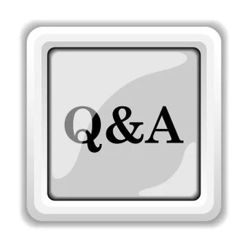 Q&amp;a icon. internet button on white background.. Stock Illustration