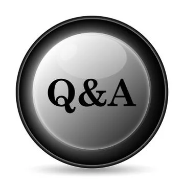 Q&amp;A icon. Internet button on white background.. イラスト素材