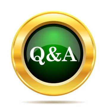 Q&amp;A icon. Internet button on white background.. イラスト素材