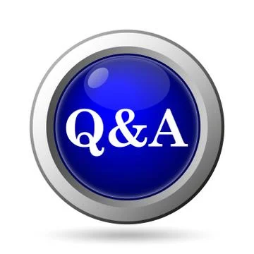Q&amp;A icon. Internet button on white background.. Stock Illustration