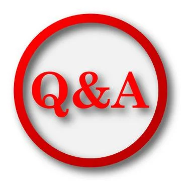Q&amp;A icon. Internet button on white  background.. イラスト素材