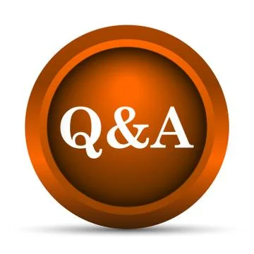 Q&amp;A icon. Internet button on white background.. イラスト素材
